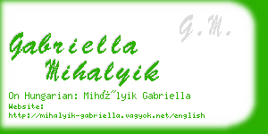 gabriella mihalyik business card